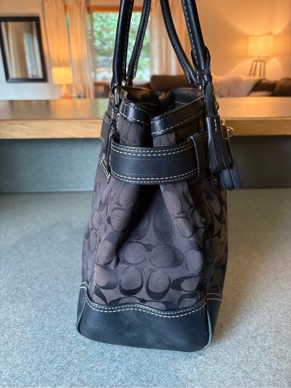 Coach tote featuring